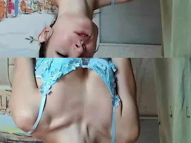 Close up teen foot worship