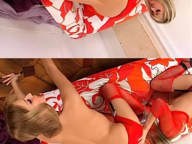 Hot blonde and redhead give hardcore pov blowjob