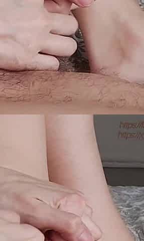 Intense Female Orgasm with Moaning. Masturbating with Her Fingers on Her Clitoris