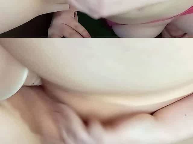 Sweet beauty masturbating on webcam close up