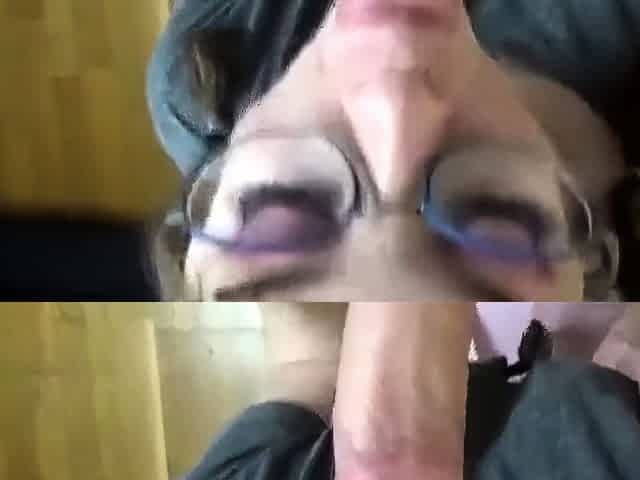 Homemade Nerdy Girlfriend Deepthroat