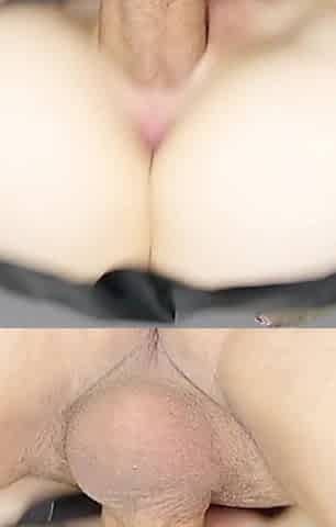 Blonde Teen in Latex Gets Her Pink Pussy Filled with Cum - Hard Riding