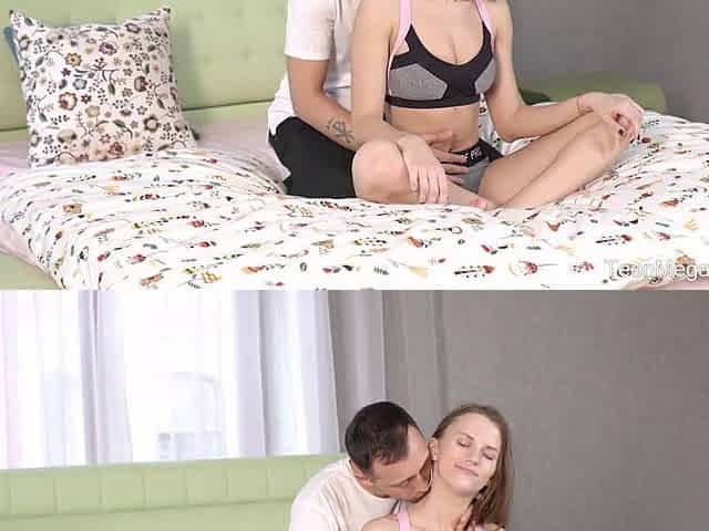 Skinny Beauty's Stretching Turns Into Hard Bang When Boyfriend Strips Her