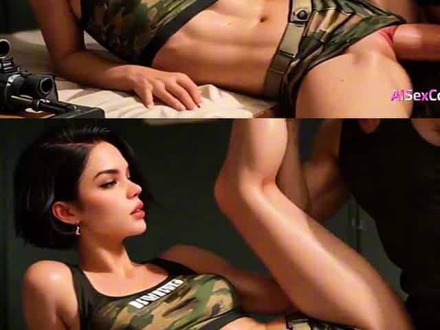 Battlefield 6 AI - hot soldier girl enjoys DP with her squad