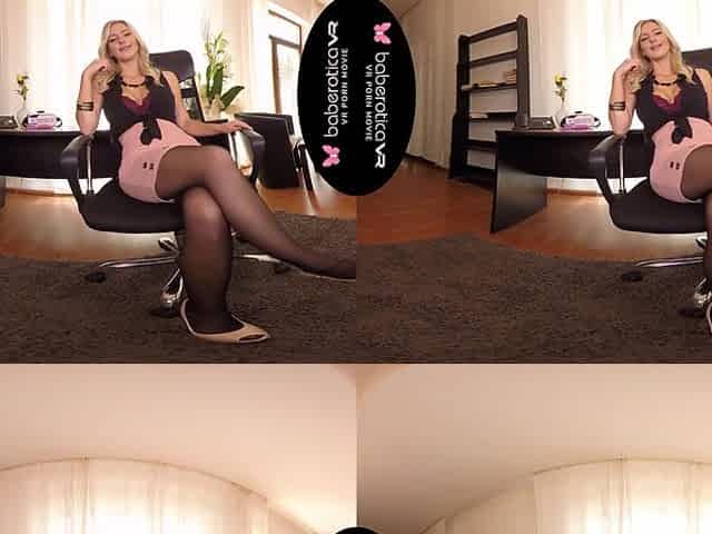 Nathaly Cherie Gets Intimate At Work - World Class Big Tits Blonde Pornstar Solo