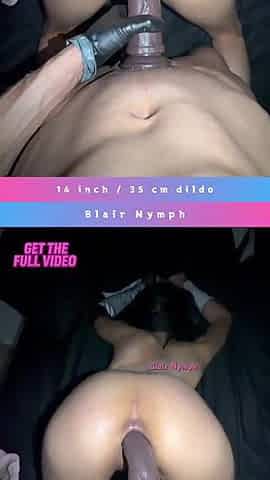 Blair Nymph makes a ridiculous 14" sex tool vanish inside her - BLAIR NYMPH