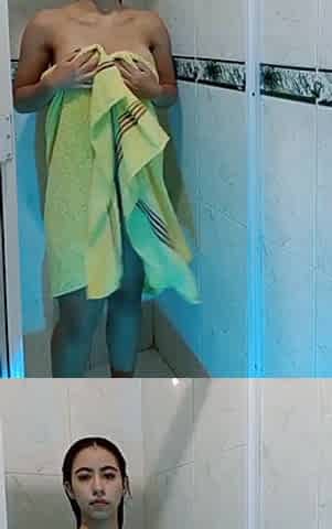 My stepbrother comes into the shower and bangs me