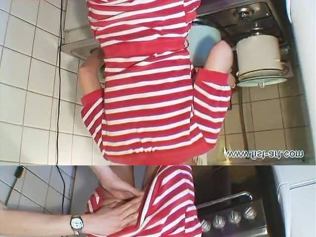 Marcella fisting in the kitchen