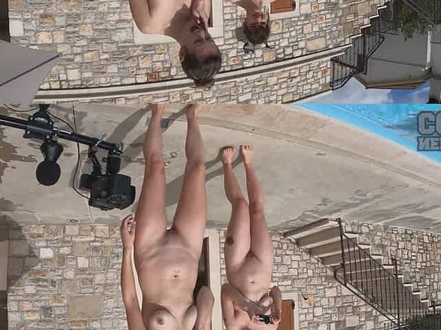 Sofie With Josie Skinny Dipping Private Pool Cold Water Hot Bodies