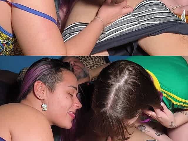 Fucking Two Delicious Girls in the Hair