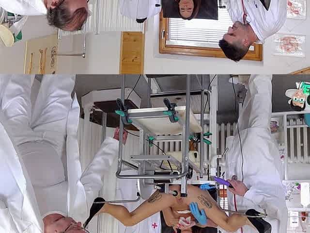 Real Orgasm of Young Bomshell Barbie Esm in Gyno Chair with Fucking Machine