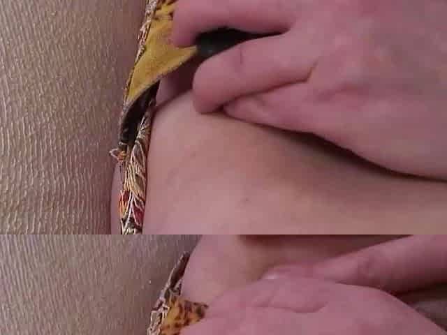 Amateur mature lesbians Rebecca and Sara toying each other