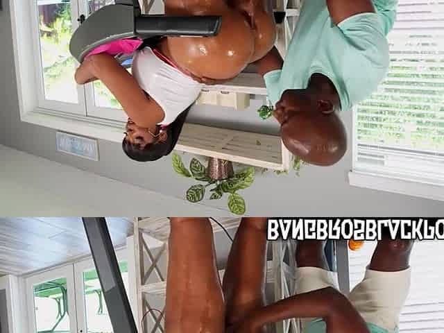 Black mother i'd like to fuck with an crazy booty gets to relieve some tension in her legs