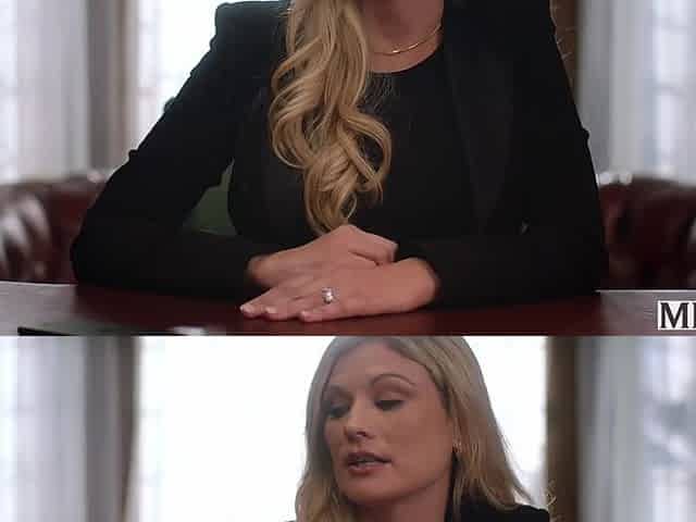 Blonde milf boss getting fucked really hard on the employee of the month