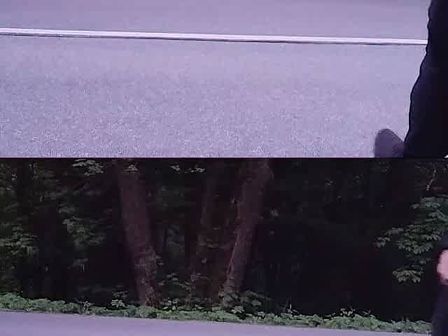 Amateur Road Exhibitionist - Undressed Stroking on Lonely Highway