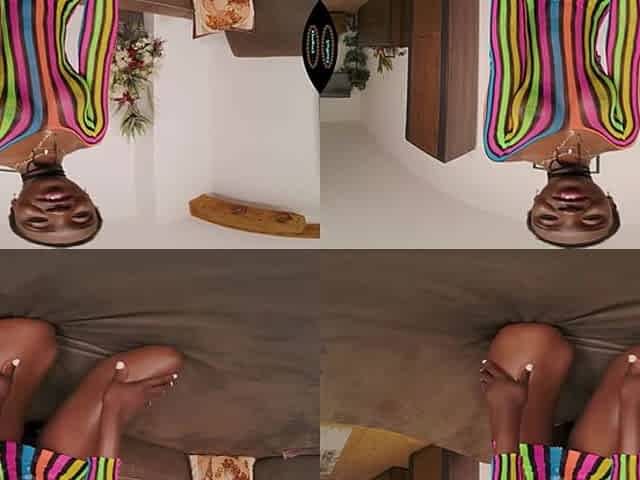 Fucking With Big Dildo - African Babe Solo Masturbation