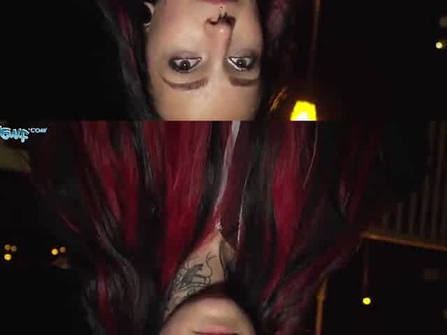 Skinny Emo Chick Takes Cash For Quick Fuck