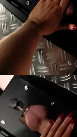 Amateur handjob POV clip that ends with a messy cumshot