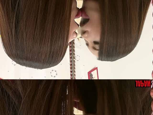 Koyuki Amano Drools Spit on the Mirror and Grinds Her Fingers Under Her Panties...