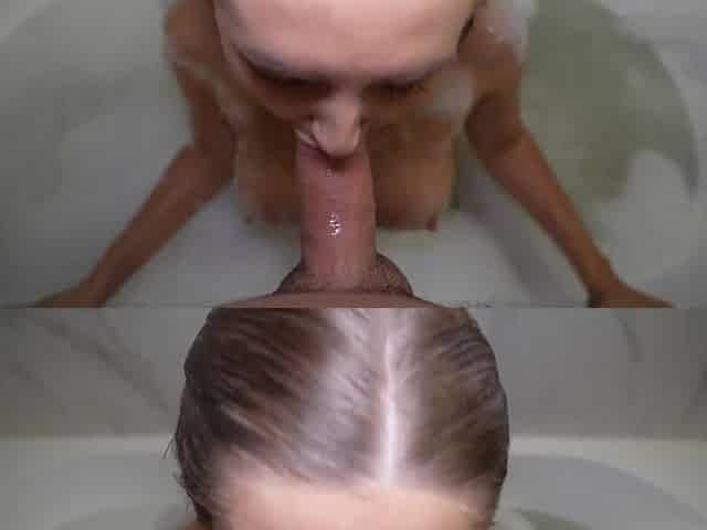 Drilled her juicy vagina in the washroom and overspread her face with cum