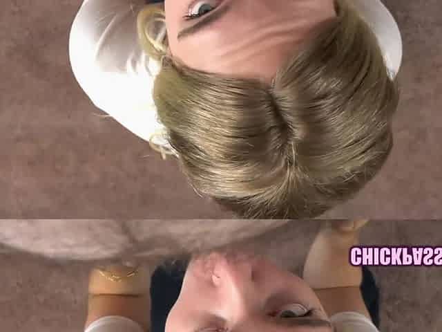 ChickPass - Young hottie Opal Castle's in jeans and sucking a cock