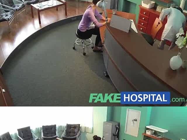 FakeHospital Doctor faces hot brunette hair from insurance company