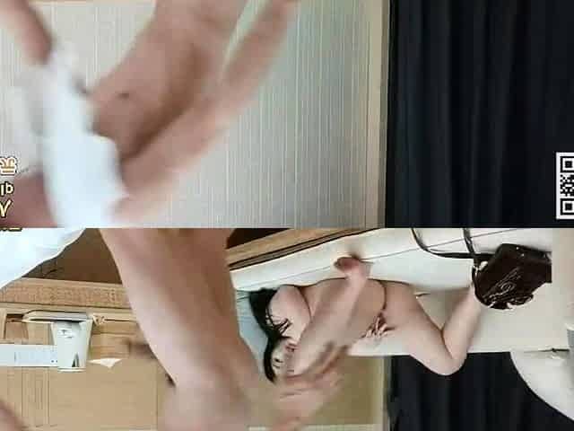 Japanese teen An Himeno in black lingerie sucking dick