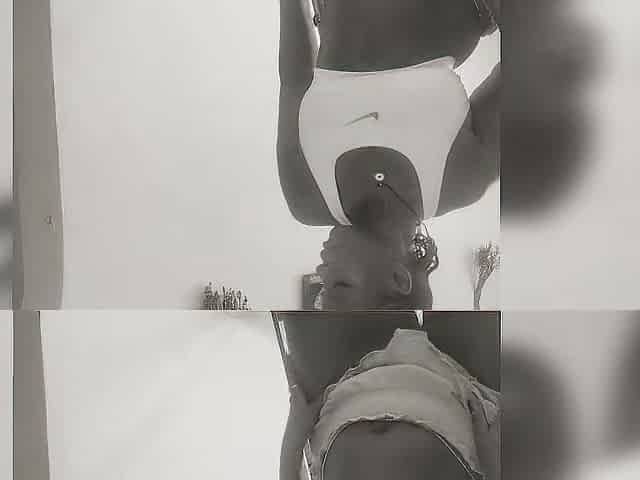 Curvy Angel Dancing Alone at Home (B&W)