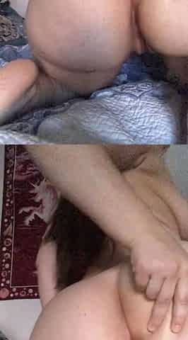 Amateur brunette chick toying her ass and pussy on webcam