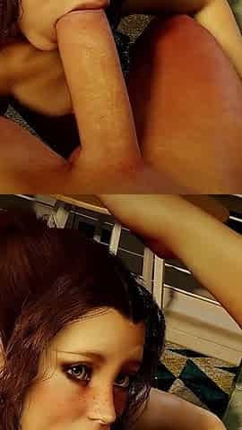 Hot Sexy Brunette Girl Sucks Cock in POV