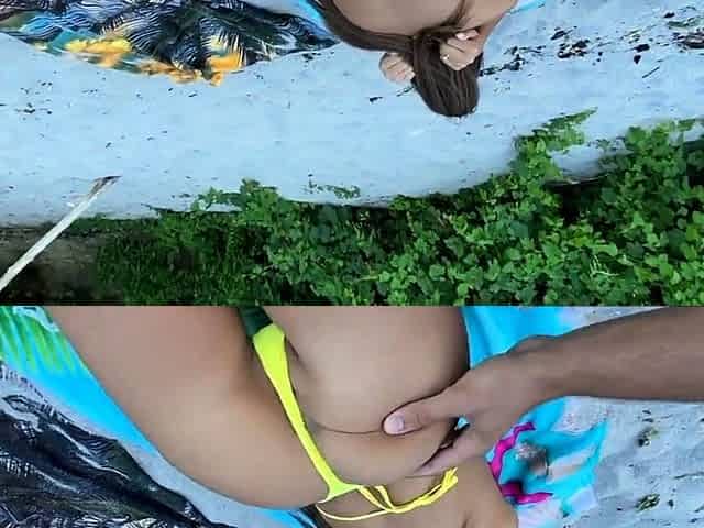 Wild Public Beach Sex Makes Her Cum Twice