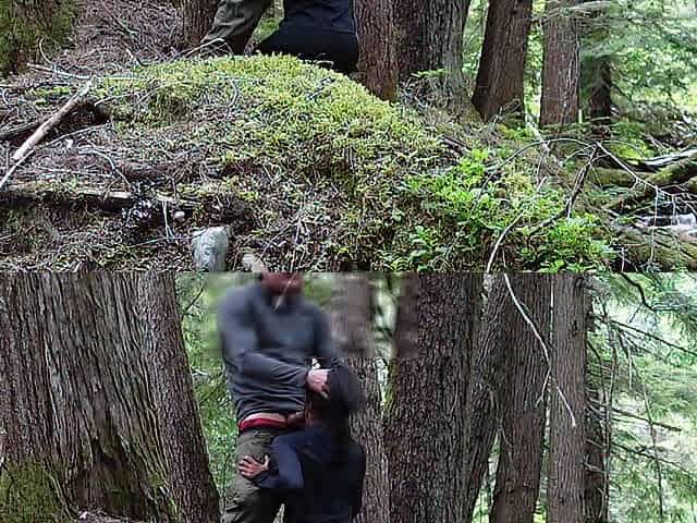 Banging a hawt black cutie in the woods