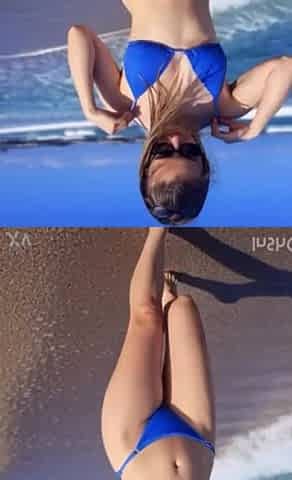 Playing on the beach