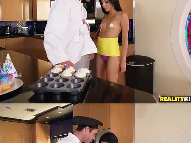 Charles Dera And Sadie Pop - Naughty Young Brunette Covets And Seduces The Cook