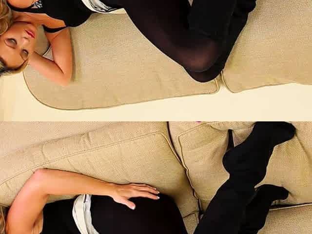 Solo masturbation of a beautiful amateur blonde