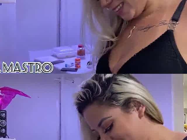 Golden-haired loves ebony ramrod