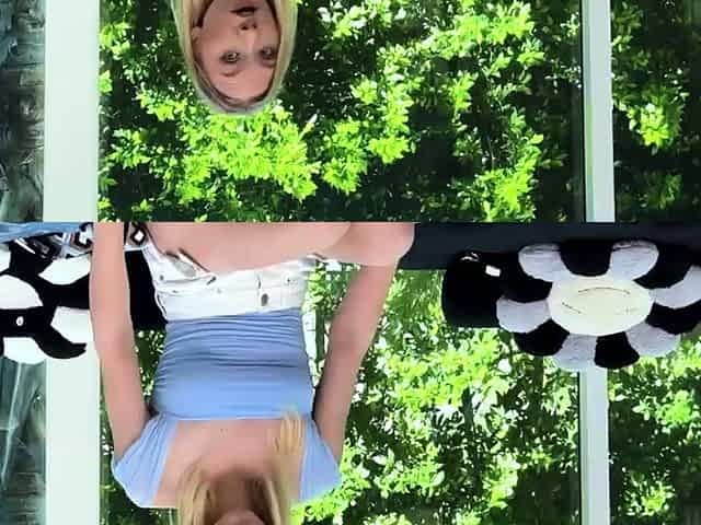 POV fun with cute blonde newbie after interview