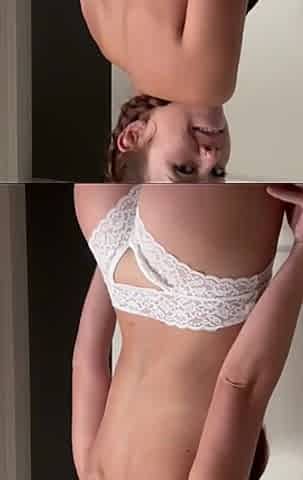 Booty Shake in White Lingerie!