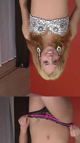 Barely older and an unfaithful slut with a smooth pussy enjoys with her lover and takes it in her mouth