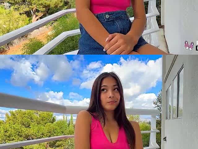 Pastor's Daughter Kate Legend Bangs Outdoors on a Public Hiking Trail