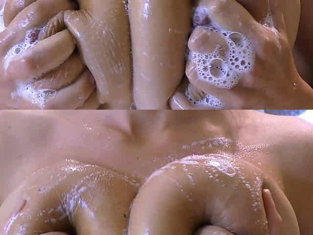 Shaved pussy blonde Tasha Reign with big boobs goes solo