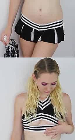 Cheerleader JOI and POV blowjob