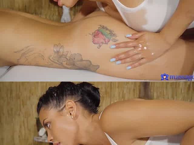 Sexy Oil Soaked Latina Lesbians Sex Video