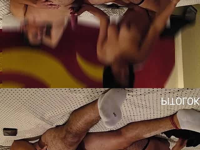 LARGE-BREASTED IN FISHNET NYLONS AND STRAP IN AMATEUR EPISODE
