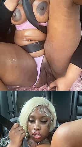 Cute College black Squirt session in car with her beloved sex toy insta@pinkyybratzzz Twitter@kyhoex
