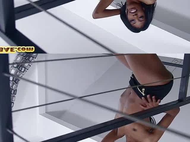 Tempting black bae shagged by black penis in wet vagina hole