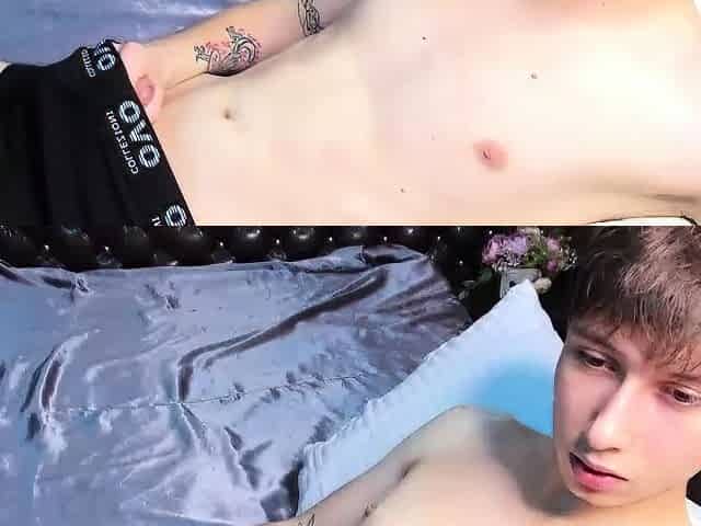 Solo masturbation and gay climax