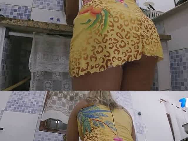 Holy moly, that maid you hired is one steaming chunk of ass! Her bunda is enormous and juicy, just like the hard-core porn she l