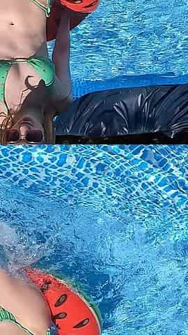 Pool Water Jet Masturbation