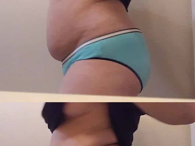 Obese gals shows off twat after cumming twice!